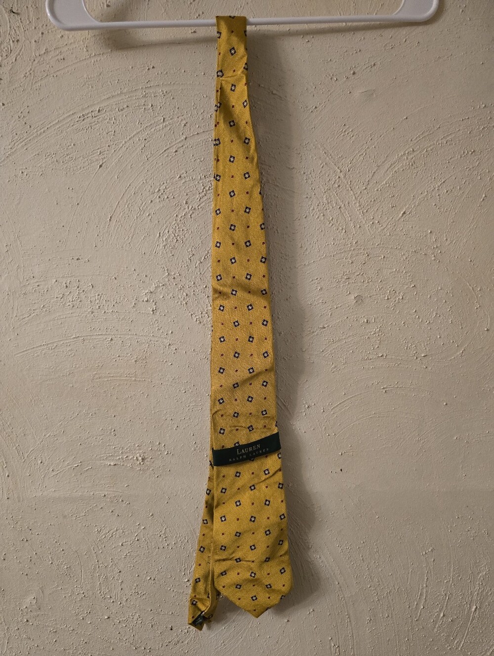 Lauren Ralph Lauren Mustard Yellow Geometric Silk Tie
